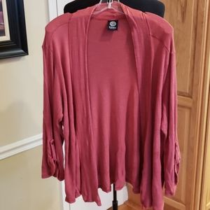 Dusty rose plus size cardigan